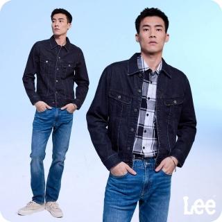 【Lee 官方旗艦】男裝 牛仔外套 / 經典闊型 深藍洗水 標準版型 / 101+ 系列(LB414005718)