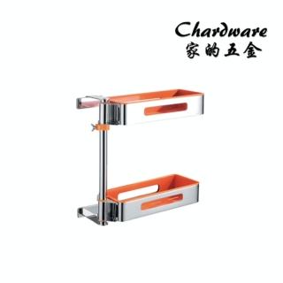 【H8590-2】304不銹鋼旋轉置物架（雙層）(高低可調.180度旋轉.活動置物架.壁掛.亮光.不鏽鋼.衛浴配件.浴室)