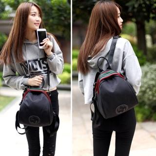 【MoonDy】貝殼包 雙肩包 後背女包 防潑水包包 輕便包包 尼龍後揹包 黑色揹包 大容量後揹包 兩用揹包 禮物