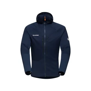 【Mammut 長毛象官方直營】Eiger Nordwand ML Hybrid H Jkt 極限艾格中層連帽外套 夜藍 男款 #1014-05580