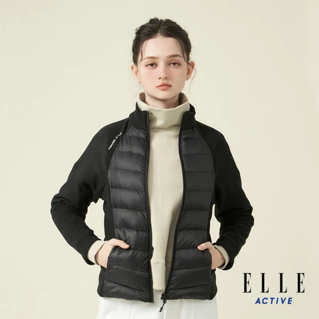 ELLE ACTIVE 女款 輕量機能保暖羽絨外套-黑色(EA24A2W6103#99)