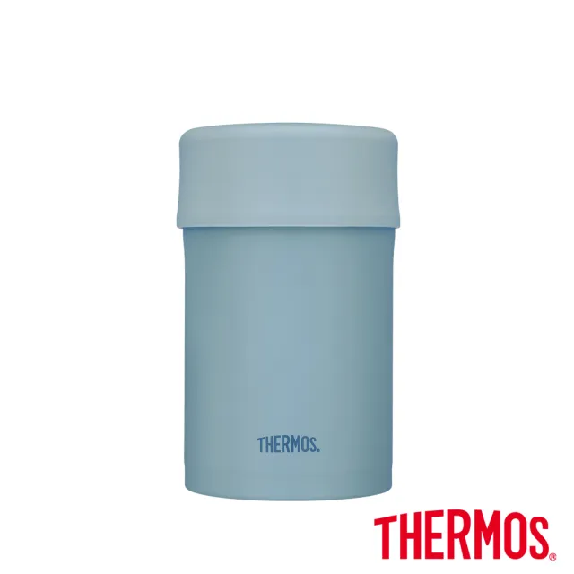 【THERMOS膳魔師】獨家專售_不鏽鋼彈蓋保溫杯500ml+大口徑真空食物燜燒罐500ml(JEWC-501+JBN-501)(保溫瓶)