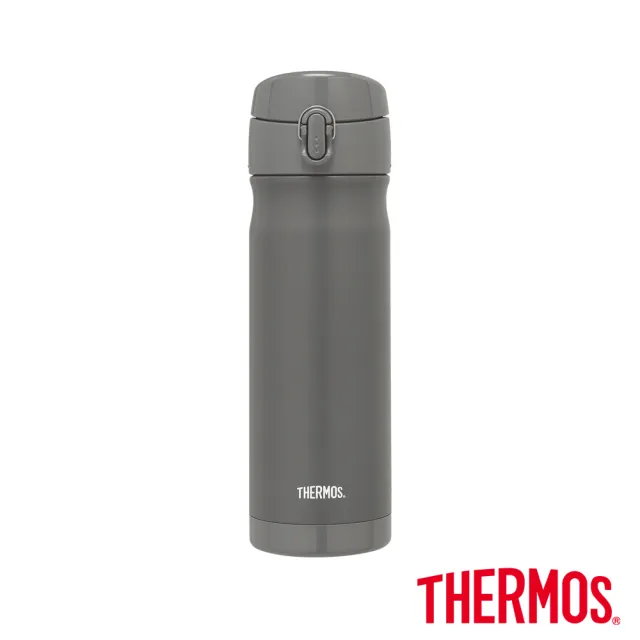 【THERMOS膳魔師】獨家專售_不鏽鋼彈蓋保溫杯500ml+大口徑真空食物燜燒罐500ml(JEWC-501+JBN-501)(保溫瓶)