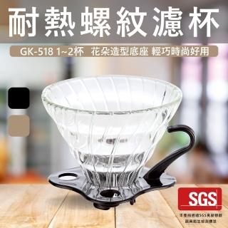 【Glass King】GK-518/耐熱螺紋濾杯/1-2人(V60濾杯/手沖濾杯/手沖咖啡器具)