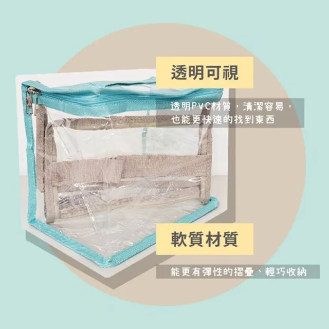 【生活特工】立體透明收納袋 防水防塵玩偶棉被收納包(S)