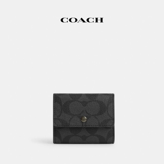 COACH 經典Logo零皮夾-QB/炭黑色/黑色(CR770)