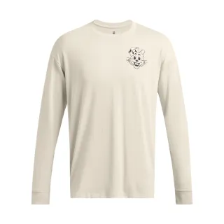 【UNDER ARMOUR】UA官方直營 男 HW GROUNDS 長袖T-Shirt_1386796-110(米白色)