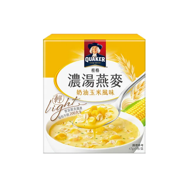 【QUAKER 桂格】濃湯燕麥系列口味任選(鮮蔬蘑菇/番茄牛肉/奶油玉米/白醬雞肉/洋蔥起司/水果優格/可可鮮莓)