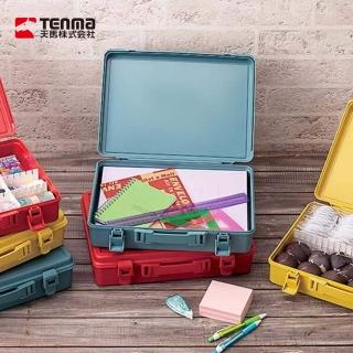 【TENMA 天馬】HACOTTO 扁形A4多功能PP手提式收納工具箱-多色可選(桌上置物盒/收納盒/檔案盒)