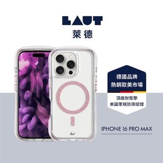 【LAUT 萊德】iPhone 16 Pro Max 磁吸360氣墊軍規耐衝擊保護殼-璀璨粉(支援MagSafe功能)
