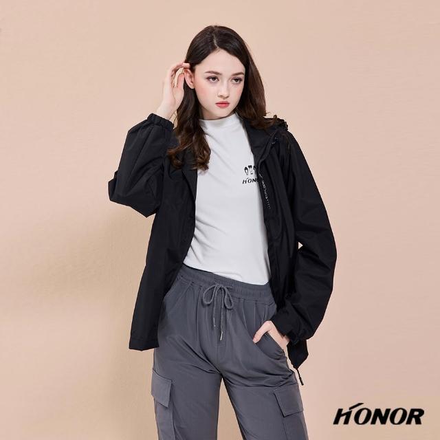 【HONOR 山形屋】時尚機能衝鋒連帽外套-黑/紅