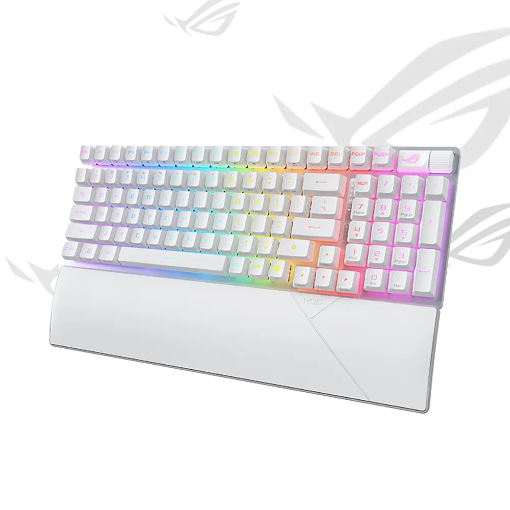 【ASUS 華碩】ROG Strix Scope II 96 RX Wireless 電競鍵盤 月光白(青軸/紅軸)