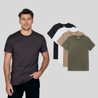 【Bread & Boxers】Crew-Neck Cotton 純有機棉男用圓領T 白/黑/卡其 素t 短t 圓領 短袖上衣 父親節 情人節