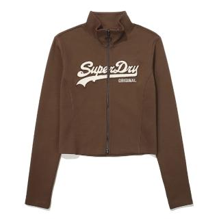 【Superdry】韓版 女款 休閒外套 Heritage Crop Slim(咖啡色)