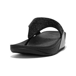 【FitFlop】LULU亮片夾腳涼鞋-女(靚黑色)
