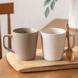【Warm House Decor 暖和家居】日系簡約馬克杯(馬克杯 辦公杯子 家用水杯 馬克杯 陶瓷杯)