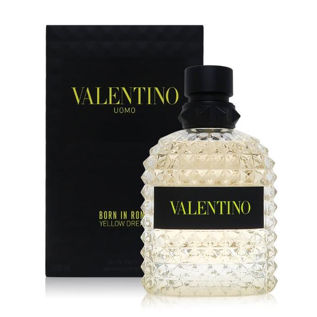 【VALENTINO 范倫鐵諾】Uomo Born In Roma 訂製羅馬 Yellow Dream 男性淡香水 EDT 100ml(平行輸入)