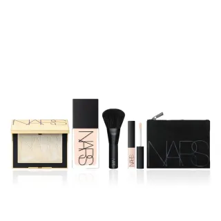 【NARS】裸光底妝獨家組(新品搶先賣/小白餅+小光瓶粉底/幻彩蜜粉餅/裸光蜜粉餅)