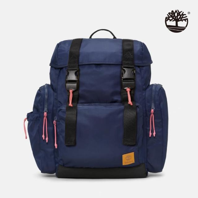【Timberland 官方旗艦】中性深藍色大容量尼龍後背包(A61KF451)