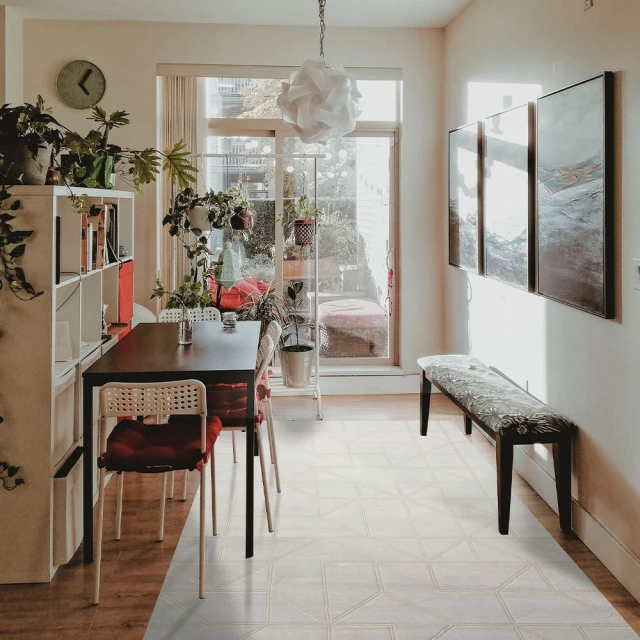 SDL Home 山德力 素色幾何地毯 160x230cm 伊拉(米白色 百搭)
