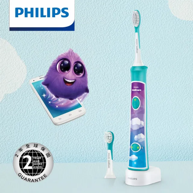 【Philips 飛利浦】Sonicare 新一代兒童音波震動牙刷/電動牙刷(HX6322/04)