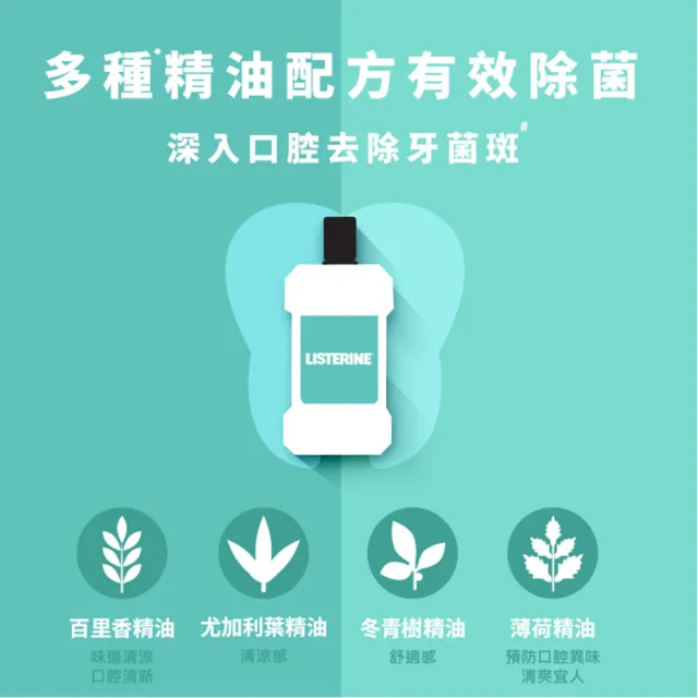 【Listerine 李施德霖】薄荷除菌漱口水無酒精配方(500ml)