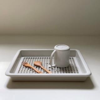 【GINII基尼家居】多功能雙層濾水盤 瀝水盤 置物盤 水果託盤 無印風 臺灣製