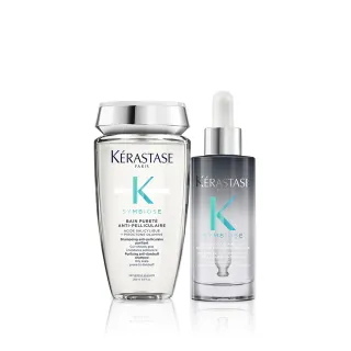 【KERASTASE 巴黎卡詩】極淨平衡頭皮調理組(去屑/控油/舒緩/保濕/頭皮精華/洗髮精)