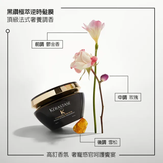 【KERASTASE 巴黎卡詩】黑鑽極萃逆時洗護組(洗髮精+髮膜)