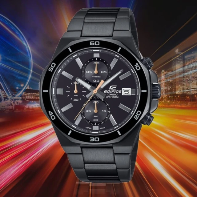 CASIO 卡西歐 EDIFICE 三眼計時 塞車系列手錶 44.3mm(EFV-640DC-1A)