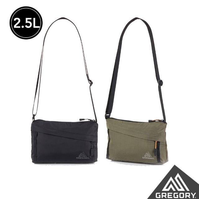 【Gregory官方直營】2.5L CROSSBODY AL 輕量 肩背包 聚焦黑 卡其綠(抗撕裂尼龍 耐用)