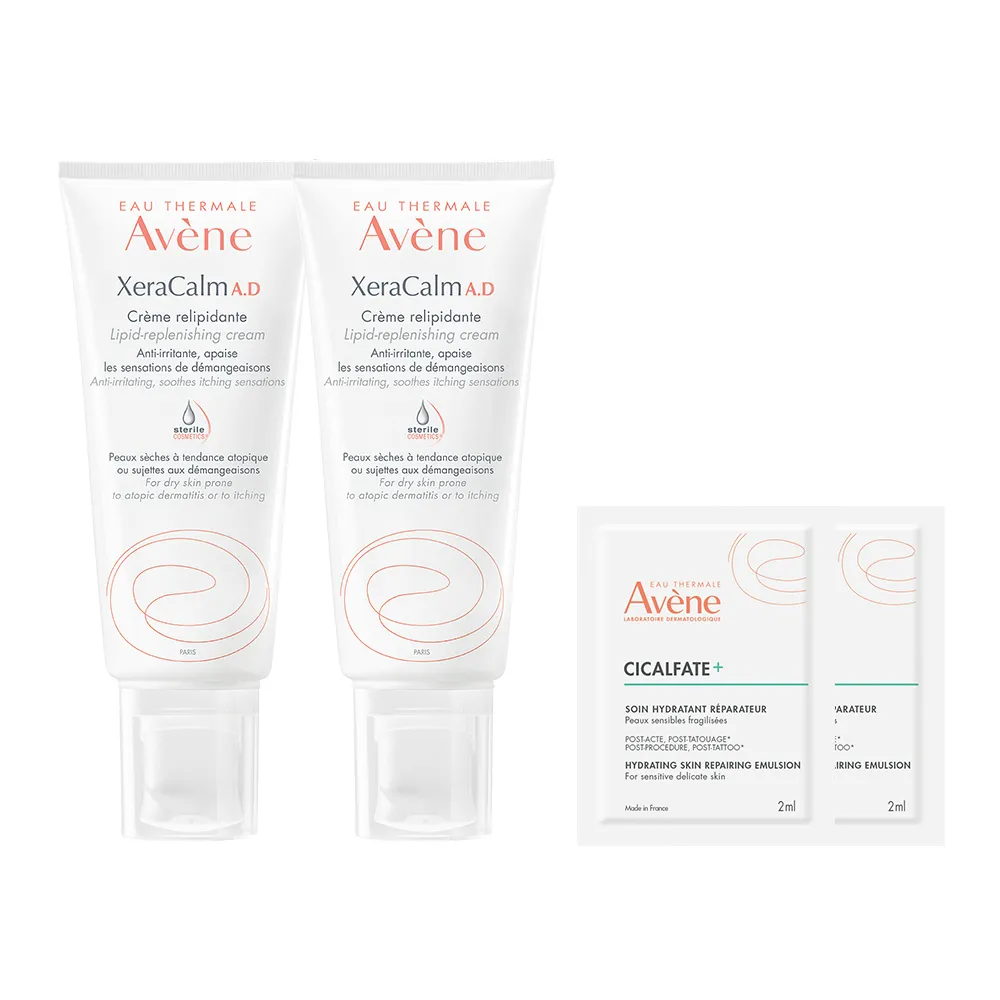 【Avene 雅漾官方直營】舒緩乾癢霜200ml  2入組(一般清爽型)