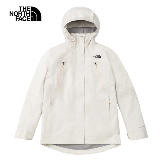 The North Face 北面女款米白色FUTURELIGHT防水透氣連帽羽絨內裡三合一外套｜89X6QLI