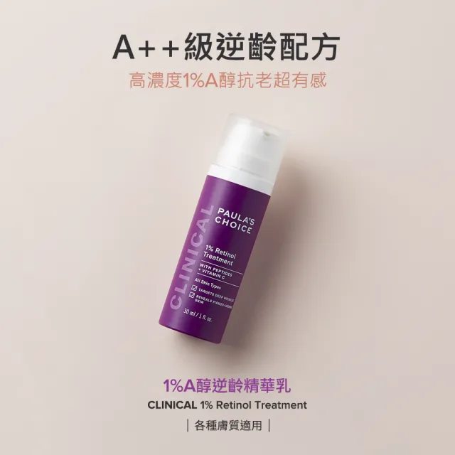 【寶拉珍選】1%A醇逆齡精華乳30ml