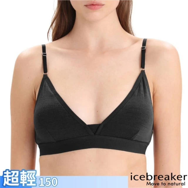 Icebreaker 女 美麗諾羊毛 Siren 細肩帶內衣_附內襯.胸罩.胸衣/抗菌(IB104708-001 黑)