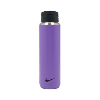 【NIKE 耐吉】水壺 Rcharge Stainless Steel Straw 紫 不鏽鋼 防刮 吸管 水瓶(N100163250-524)
