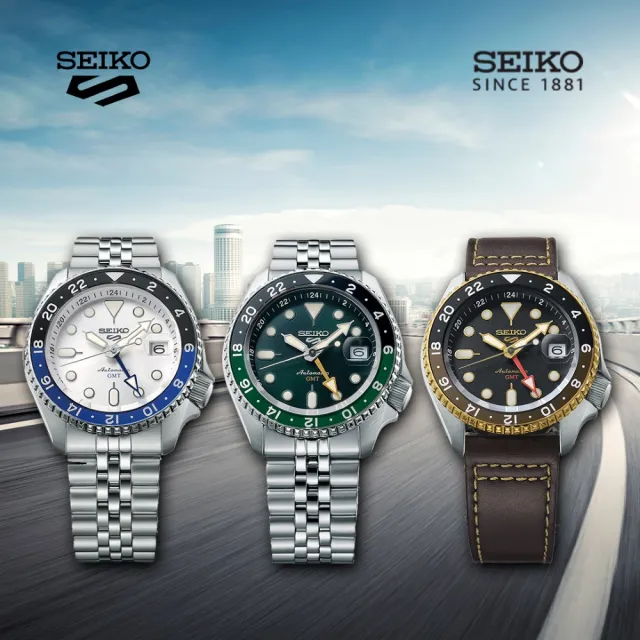 【SEIKO 精工】5 SPORTS系列 水鬼 GMT機械錶-42.5㎜(4R34-00A0G/SSK035K1)