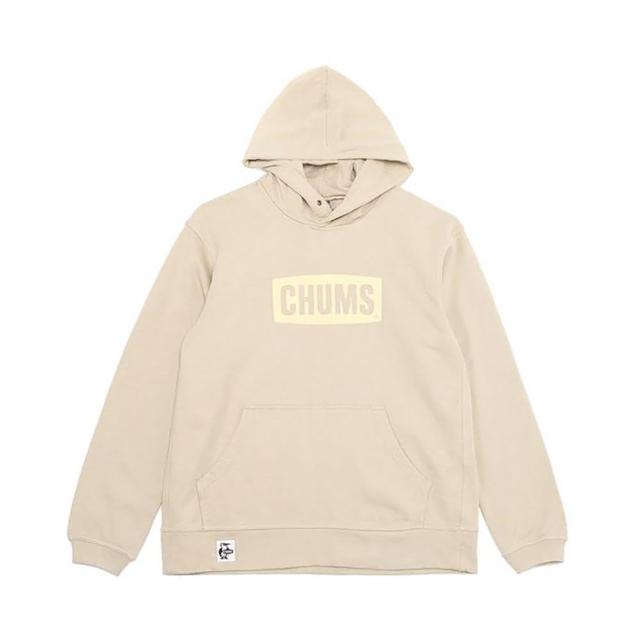 【CHUMS】CHUMS 休閒  CHUMS Logo Pullover Parka LP連帽上衣 米灰/象牙白  男 女(CH001443G071)