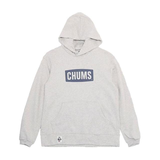 【CHUMS】CHUMS 休閒  CHUMS Logo Pullover Parka LP連帽上衣 灰/深藍  男 女(CH001443G050)