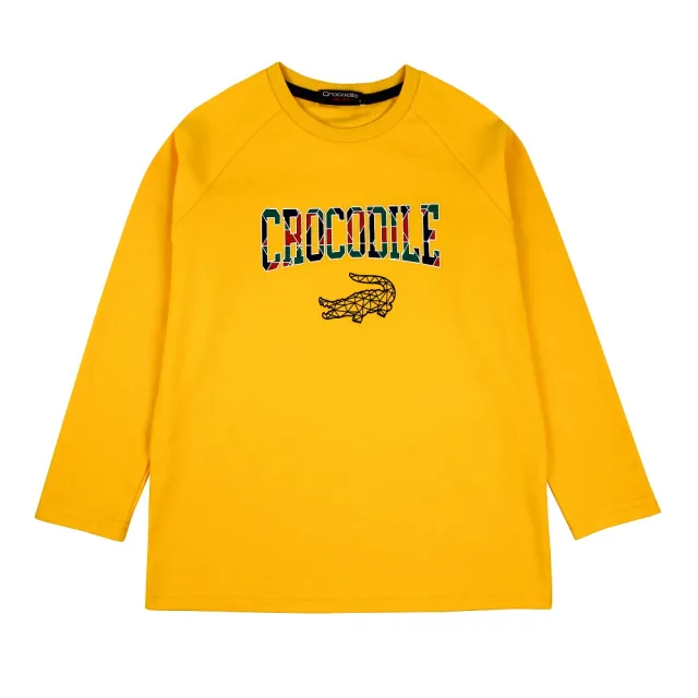 【Crocodile Junior 小鱷魚童裝】『小鱷魚童裝』LOGO印圖圓領T恤(產品編號 : U66412-03 大碼款)