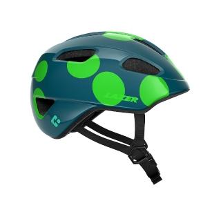 【LAZER】NUTZ KinetiCore 兒童用 自行車安全帽 綠點點