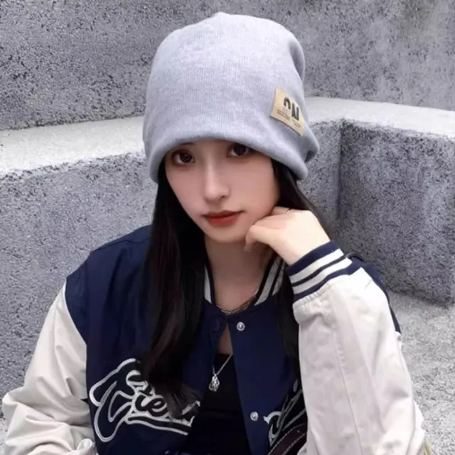 【MUAN】日系純色軟綿堆堆帽 棉質保暖包頭帽 月子帽 護耳帽 舒適透氣睡帽 防風帽 女生顯瘦百搭帽