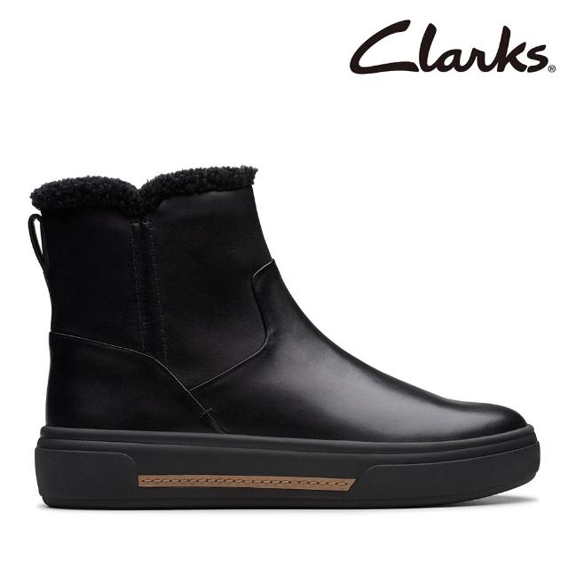 【Clarks】女靴 Hollyhock Lane 低調百搭圓頭厚底輕量短靴(CLF78838B)