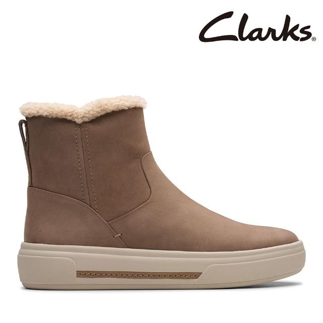 【Clarks】女靴 Hollyhock Lane 低調百搭圓頭厚底輕量短靴(CLF78840B)