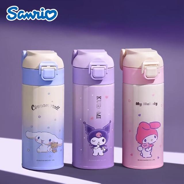 【SANRIO 三麗鷗】漸層酷洛米大耳狗316不鏽鋼提手直飲保溫杯400ml(美樂蒂/帕恰狗 附茶格)