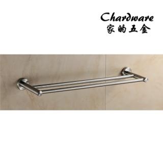 【T8722-60】304不鏽鋼重磅加厚髮絲毛巾桿 61cm-雙桿(霧面.浴巾架.拉絲.工業風.衛浴.浴室.毛巾架.置物)
