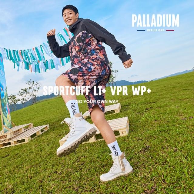 【Palladium】SPORTCUFF LT+ VPR WP+橘標輕量防水靴/防水鞋/休閒鞋-男鞋/女鞋-米色/奶白(74068-091-M)