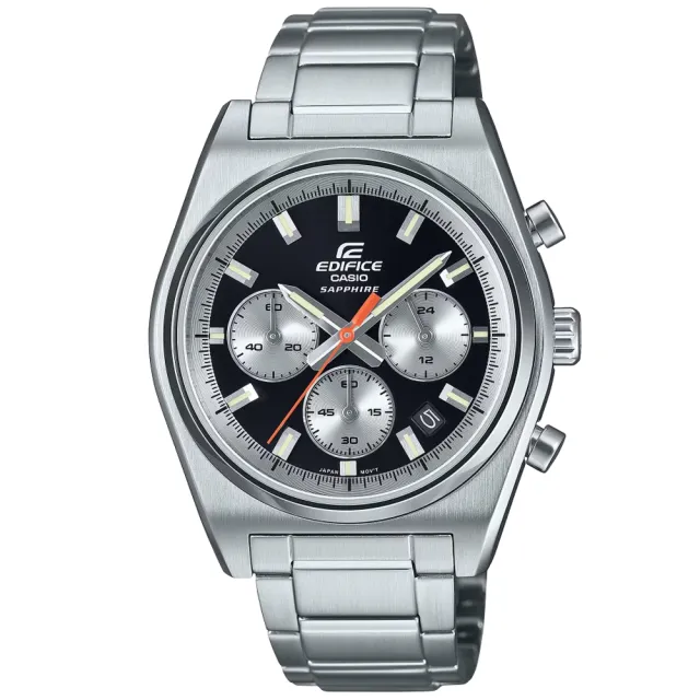【CASIO 卡西歐】EDIFICE 賽車時尚 計時運動手腕 40mm-黑(EFB-730D-1AV)