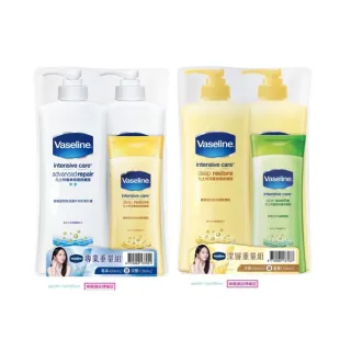 【Vaseline 凡士林】經典系列潤膚露獨家款 400mlx2+120mlx2(深層蘆薈潤膚露重量組/專業深層潤膚露重量組)