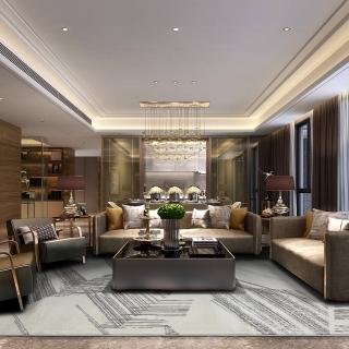 【SDL Home 山德力】斑駁藝術感地毯 300x400cm 葛倫(灰白色 簡單好搭 大尺寸)